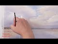 Watercolor Painting Seascape How to Paint Sky and Water Reflection