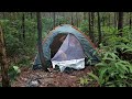 GIRL CAMPING ALONE IN THE RAIN FOREST | RELAXING IN THE TENT WITH SATISFYING SOUNDS