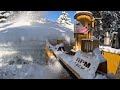 LAKE TAHOE 700+ INCH WINTER! - 4k - PLOWING SNOW CAT 938M-SNOWBLOWER