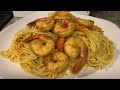 How To Make Delicious dinner Shrimp & Spaghetti 🍝 🍝😋😋😋