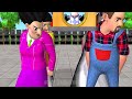 Scary Teacher 3D Who Faster Run Game with Throw Egg Flying Challenge Miss T vs 4 Neighbor Loser