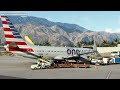 Palm Springs KPSP AAL B738 Landing (MSFS2020)