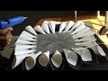 DIY large dahlia paper flower on canvas/3D flower/DIY wall decor/ step by step tutorial/ backdrop