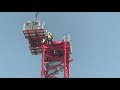 Marriott HQ Bethesda, tower crane #1 install