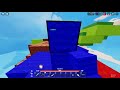 Playing roblox bedwars