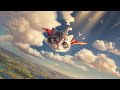 Superhero Cat😻 Relaxing in the Sky ☁️️| Lofi Chill Music 🎧 to Stop Overthinking and Unwind