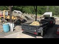 Lamar Mini (Homeowner) Dump Trailer in Action Hauling 2 tons of #3 River Rock