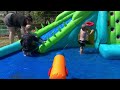 Enjoying the Water Slide pt 1- Water Slide Day 4/8/22