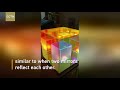 Dichroic 'infinity cube' that goes on forever is actually a lamp