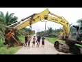 Excavator cuci parit | Dapat ikan, belut & kura-kura ( @DavidRahmantaYoutube )