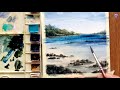 Tropical Island Beach Watercolor Tutorial 🌊