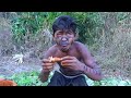 Primitive Cooking - BBQ chicken thighs | Eat in the forest with natural sauce recipe #bbqchicken