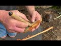 Make A Fatwood Bow Drill Bearing Block By Smashing A Pine Knot