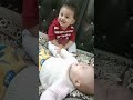 Baby is playing with brother #emotional #viral #love #funny #life #capcut #family #pakistan