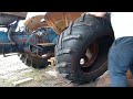 Removing an old tractor tire