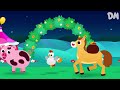 The Wheels on the Farm Bus Round and Round | Nursery Rhymes | Animal Songs | Dominoki Kids Songs