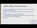 C_CPE_16 Backend Developer - SAP Cloud Application Programming Model  Exam Questions