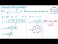 Algebraic Fractions (Equations) - GCSE Higher Maths