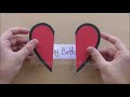 DIY Greeting Card: How to make an easy paper Heart with a Message ❤