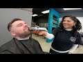 💈 Haircut & Beard Trim by ‘Prisy’ in Baltimore, Maryland, USA 🇺🇸 ASMR UNEDITED