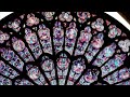 North Rose Window Virgin Mary Jesus Disciples Stained Glass Notre Dame Cathedral Paris