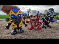 Superhero fighting video dance ultraman marvels avengers transformers action figure dancing