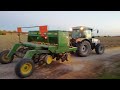 Semina Grano #97 trattore LAMBORGHINI R2-90 e seminatrice JOHN DEERE 752 - Sowing Wheat Посев зерна