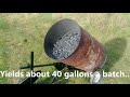 Whitlox Charcoal Maker - Easy barrel method for biochar, forge or grill fuel