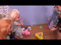 Making crafts at home ! Elsa and Anna toddlers