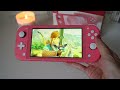 nintendo switch lite coral unboxing 🍑 *aesthetic*