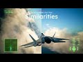 F-22 vs SU-57, Which is Better ? | Ace Combat 7 Comparison