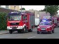 [ALARMIERUNG! - RÜSTZUG mit FEUERWEHRKRAN] Feuerwache 1 DUISBURG auf Einsatzfahrt