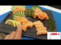 How to cut salmon sashimi sushi || Sashimi Cutting Technique || How to slice salmon for sushi