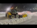 HEAVY EQUIPMENT SNOW PLOWING HEAVY DEEP SNOW