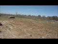 Dad's first time shooting a shotgun.