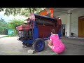 Genius Girl Repairs and Restores Complete Old Rice Threshing Machine - Mechanical girl/ Nho