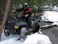 crossing the river john deere trailbuck 650 atv polaris