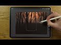Fall Autumn CANDLE FLAME - Drawing Tutorial in PROCREATE