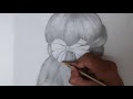 How to Draw A Girl with Wavy Hair for Beginners | Wavy Hair Drawing Tutorial | Artistica