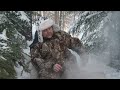 Extreme winter survival hole | Solo snow bushcraft, Fishing