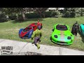 Hulk Spiderman Iron Man Jump Challenge - GTA 5 MODS Bike, Car Jumping Mega Ramp