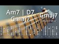 Major II-V-I Jazz Progression in G Major with Chords & Scales; 136 bpm Backing Track, Play along