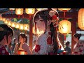 Relaxing Acoustic Lofi | Japanese Anime Girl Enjoying Obon Season | Study Music