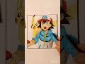 how to draw ASH & PIKACHU step by step #pokemon