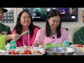 RED AND GREEN MUKBANG - MERRY CHRISTMAS! | The Laeno Family