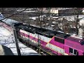 MBTA Geo Train w/ fresh geep 1138 passes Sprague St (Readville)