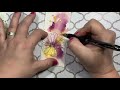 (PART 1) Easy WATERCOLOR bookmarks -STEP BY STEP tutorial with loose background and drawn ink FLOWER