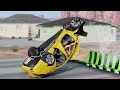 Cars vs Suspension Bridge Challenge #2 in BeamNG Drive!