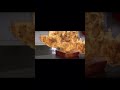 Piece of bread falling over but with an explosion