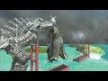 Godzilla x Reactor Kong VS Mechagodzilla! - Animal Revolt Battle Simulator